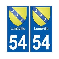 54 Lunéville blason autocollant plaque stickers ville