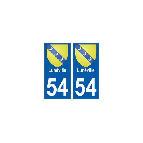 54 Lunéville blason autocollant plaque stickers ville