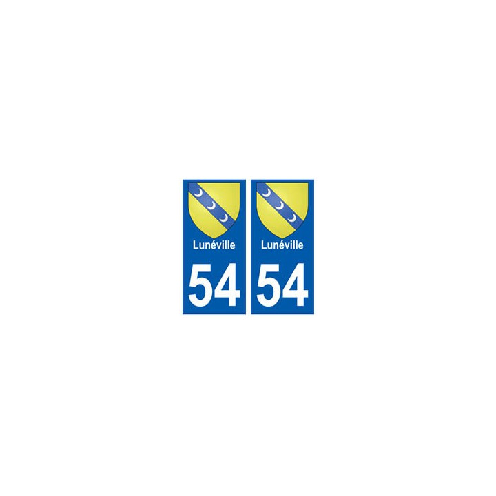 54 Lunéville blason autocollant plaque stickers ville