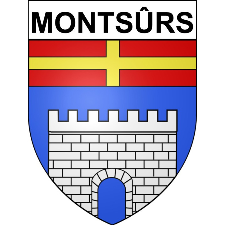 Stickers coat of arms Montsûrs adhesive sticker
