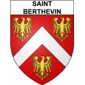 Pegatinas escudo de armas de Saint-Berthevin adhesivo de la etiqueta engomada