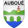 Pegatinas escudo de armas de Auboué adhesivo de la etiqueta engomada