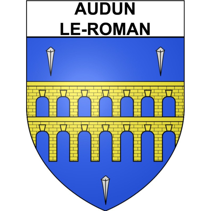 Audun-le-Roman Sticker wappen, gelsenkirchen, augsburg, klebender aufkleber
