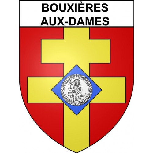 Pegatinas escudo de armas de Bouxières-aux-Dames adhesivo de la etiqueta engomada