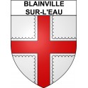 Pegatinas escudo de armas de Blainville-sur-l'Eau adhesivo de la etiqueta engomada