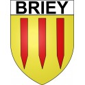 Pegatinas escudo de armas de Briey adhesivo de la etiqueta engomada