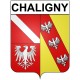 Chaligny 54 ville Stickers blason autocollant adhésif