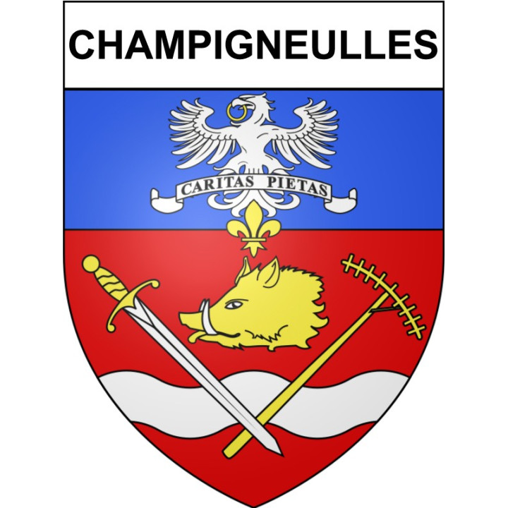 Champigneulles 54 ville Stickers blason autocollant adhésif