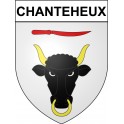 Pegatinas escudo de armas de Chanteheux adhesivo de la etiqueta engomada