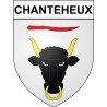Pegatinas escudo de armas de Chanteheux adhesivo de la etiqueta engomada