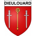 Pegatinas escudo de armas de Dieulouard adhesivo de la etiqueta engomada