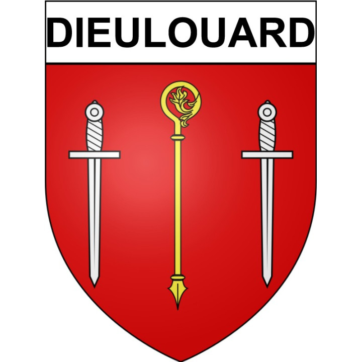 Dieulouard Sticker wappen, gelsenkirchen, augsburg, klebender aufkleber