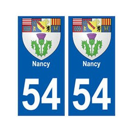 54 Nancy blason autocollant plaque stickers ville