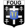 Pegatinas escudo de armas de Foug adhesivo de la etiqueta engomada