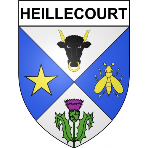 Heillecourt 54 ville Stickers blason autocollant adhésif