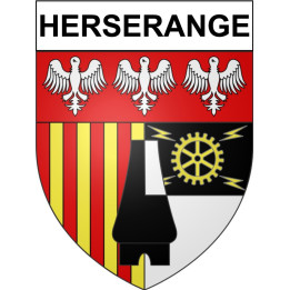 Pegatinas escudo de armas de Herserange adhesivo de la etiqueta engomada