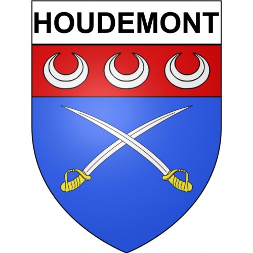 Pegatinas escudo de armas de Houdemont adhesivo de la etiqueta engomada