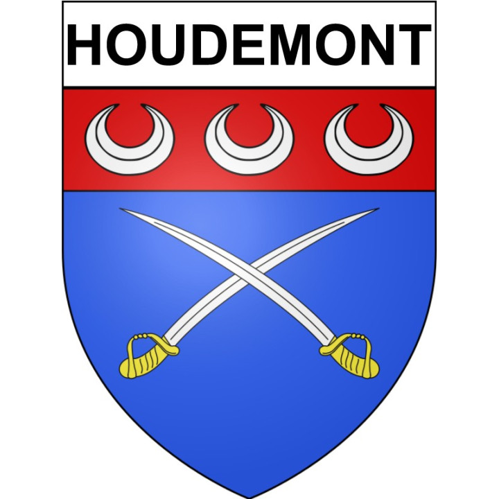 Pegatinas escudo de armas de Houdemont adhesivo de la etiqueta engomada