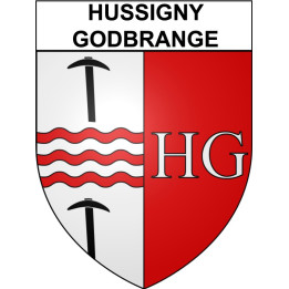 Hussigny-Godbrange Sticker wappen, gelsenkirchen, augsburg, klebender aufkleber
