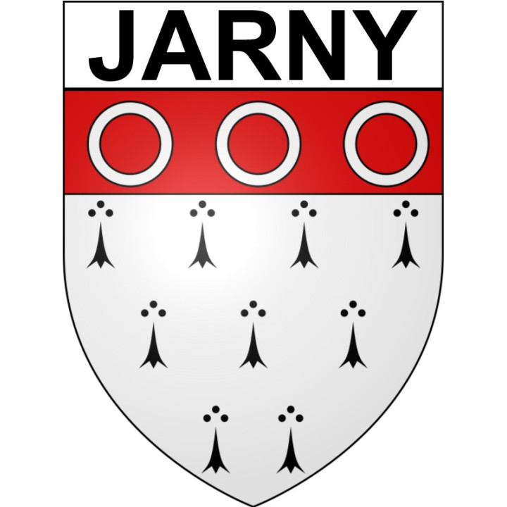 Pegatinas escudo de armas de Jarny adhesivo de la etiqueta engomada