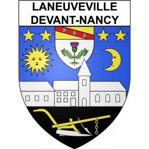 Pegatinas escudo de armas de Laneuveville-devant-Nancy adhesivo de la etiqueta engomada