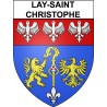 Pegatinas escudo de armas de Lay-Saint-Christophe adhesivo de la etiqueta engomada