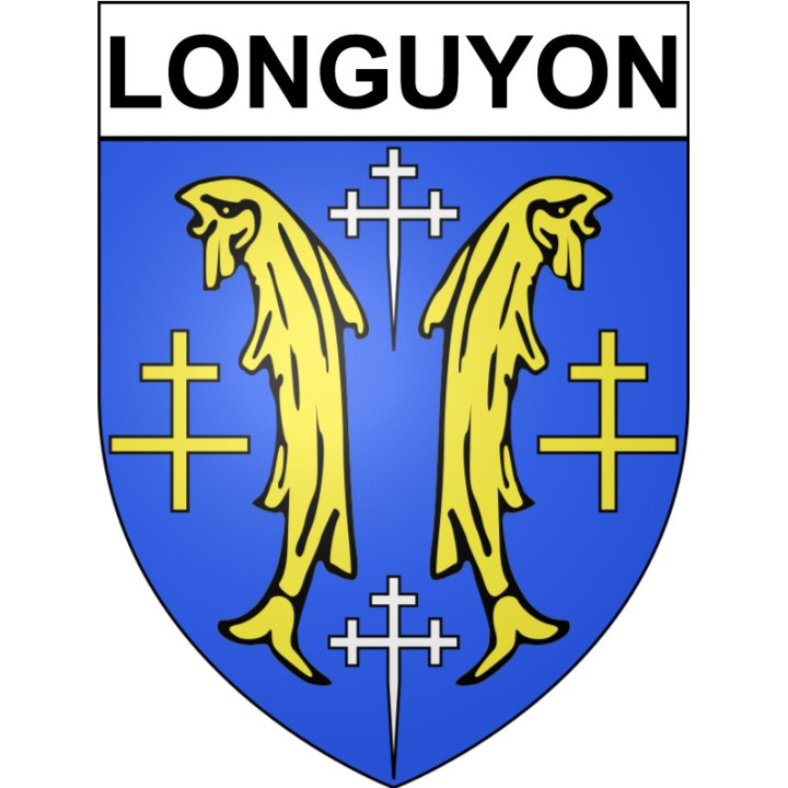 Longuyon Sticker wappen, gelsenkirchen, augsburg, klebender aufkleber