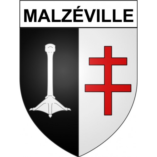 Pegatinas escudo de armas de Malzéville adhesivo de la etiqueta engomada