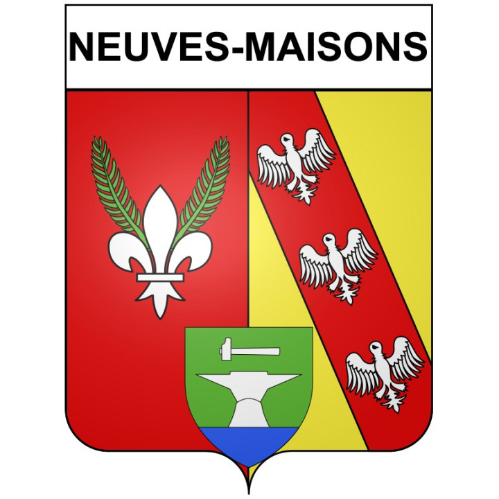 Neuves-Maisons Sticker wappen, gelsenkirchen, augsburg, klebender aufkleber