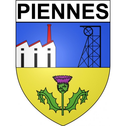 Stickers coat of arms Piennes adhesive sticker