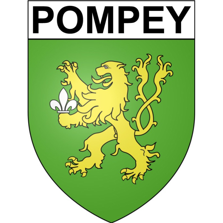 Pegatinas escudo de armas de Pompey adhesivo de la etiqueta engomada
