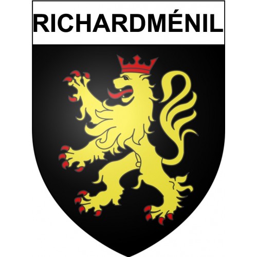 Pegatinas escudo de armas de Richardménil adhesivo de la etiqueta engomada