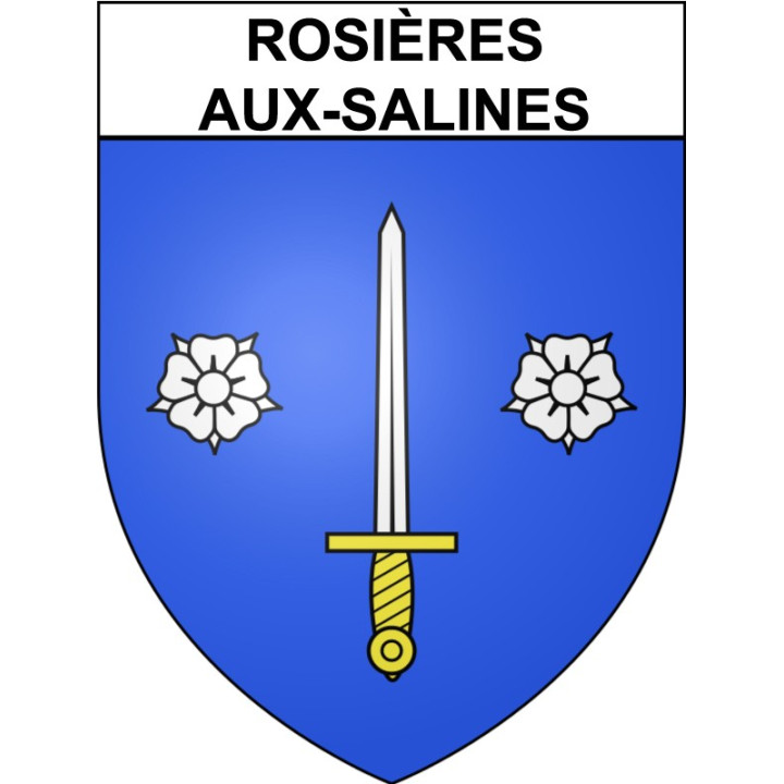 Pegatinas escudo de armas de Rosières-aux-Salines adhesivo de la etiqueta engomada