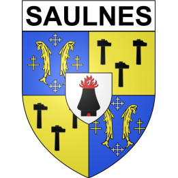 Saulnes 54 ville Stickers blason autocollant adhésif