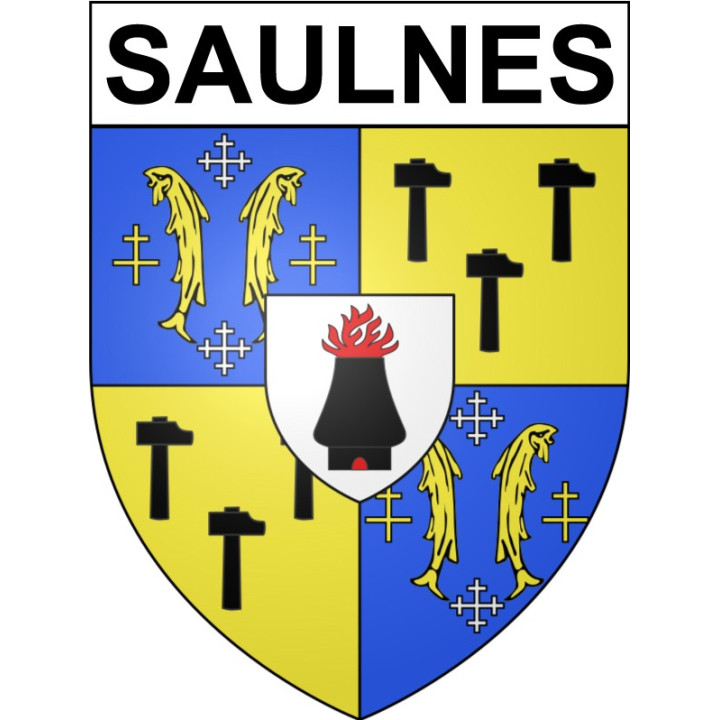 Saulnes 54 ville Stickers blason autocollant adhésif