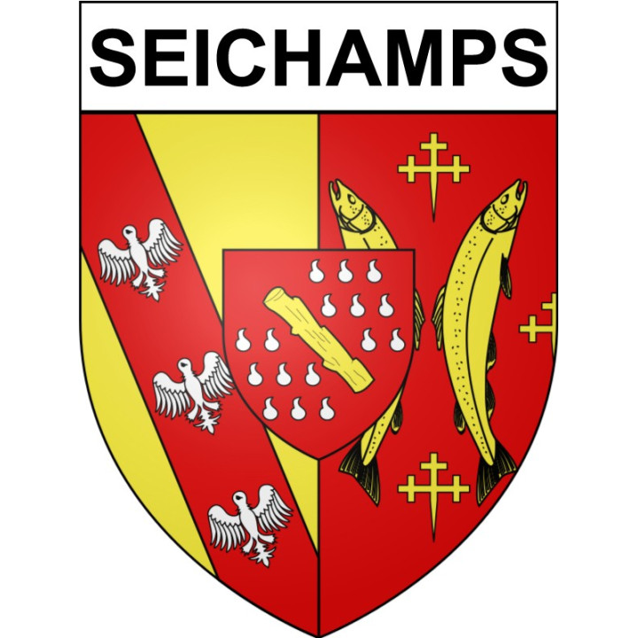 Seichamps 54 ville Stickers blason autocollant adhésif