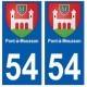 54 Pont-à-Mousson coat of arms sticker plate stickers city