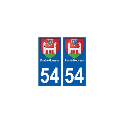 54 Pont-à-Mousson blason autocollant plaque stickers ville