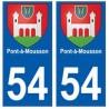 54 Pont-à-Mousson stemma adesivo piastra adesivi città