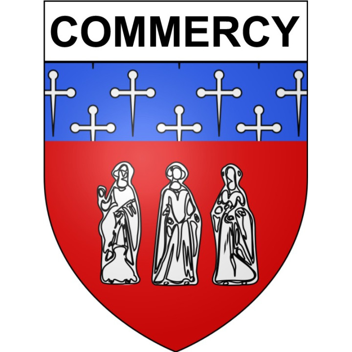 Commercy 55 ville Stickers blason autocollant adhésif