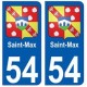 54 Saint-Max blason autocollant plaque stickers ville