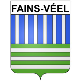 Pegatinas escudo de armas de Fains-Véel adhesivo de la etiqueta engomada