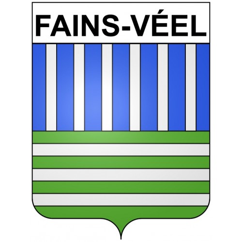 Fains-Véel 55 ville Stickers blason autocollant adhésif