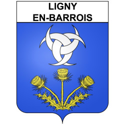Pegatinas escudo de armas de Ligny-en-Barrois adhesivo de la etiqueta engomada