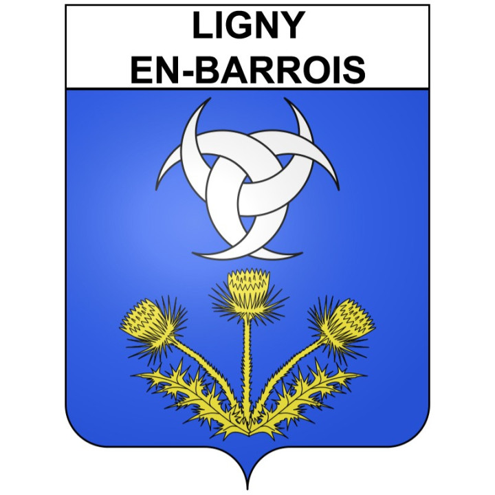 Pegatinas escudo de armas de Ligny-en-Barrois adhesivo de la etiqueta engomada
