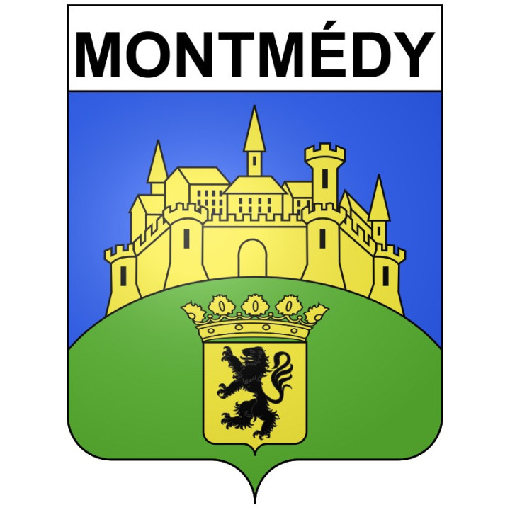 Montmédy Sticker wappen, gelsenkirchen, augsburg, klebender aufkleber