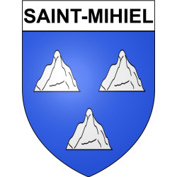 Pegatinas escudo de armas de Saint-Mihiel adhesivo de la etiqueta engomada