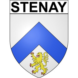 Pegatinas escudo de armas de Stenay adhesivo de la etiqueta engomada