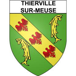 Pegatinas escudo de armas de Thierville-sur-Meuse adhesivo de la etiqueta engomada