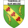 Pegatinas escudo de armas de Thierville-sur-Meuse adhesivo de la etiqueta engomada